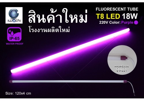 หลอดนีออนสี ขั้วกันน้ำ รุ่นใหม่ IWC-LED-GE-8318-N-PURPLE
